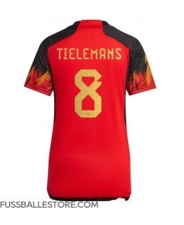 Günstige Belgien Youri Tielemans #8 Heimtrikot Damen WM 2022 Kurzarm